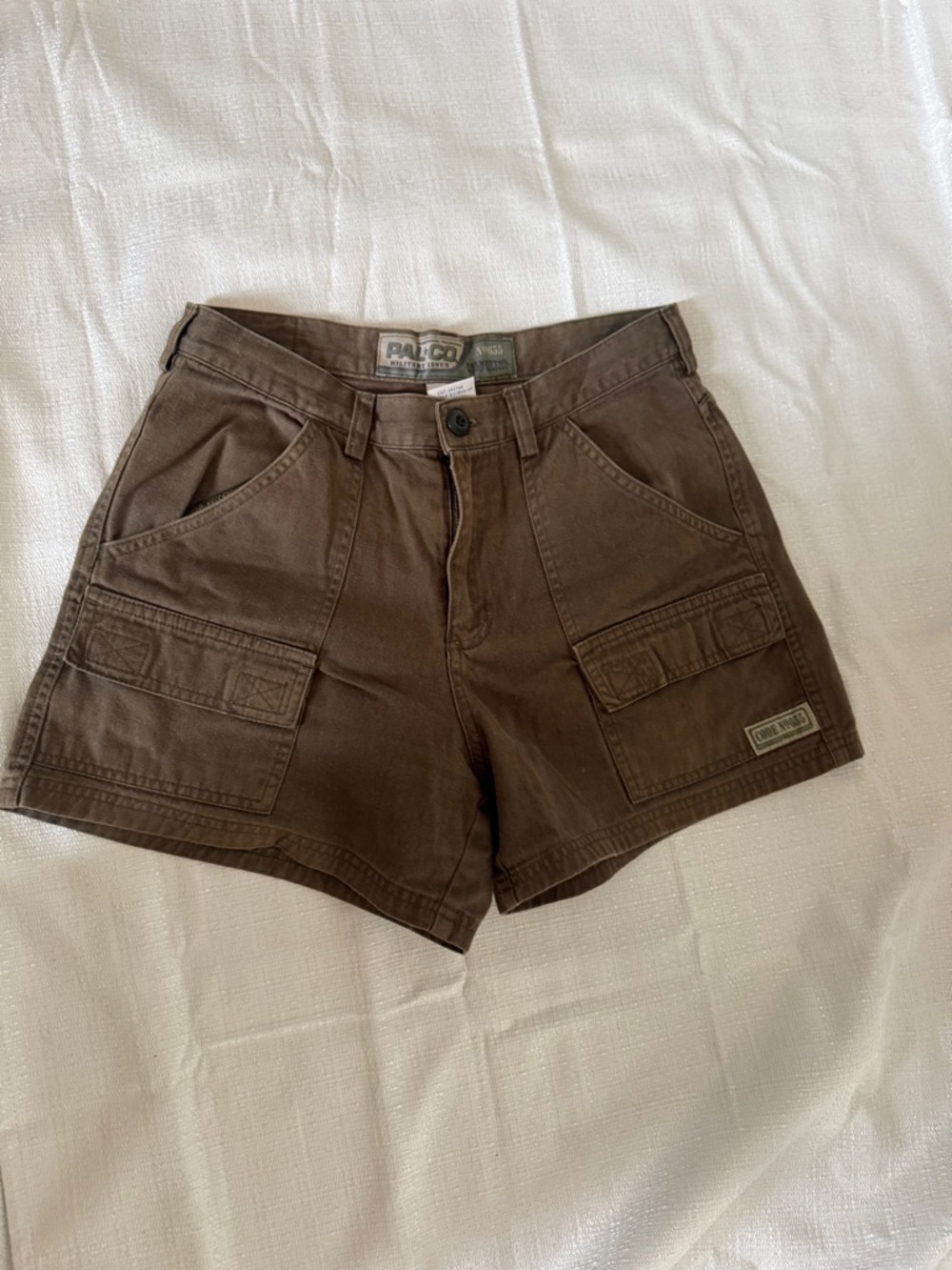 PALCO Military Issue Brown Cargo Shorts Size 7 Utility Workwear Y2K